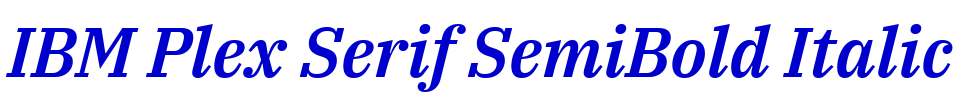 IBM Plex Serif SemiBold Italic fonte